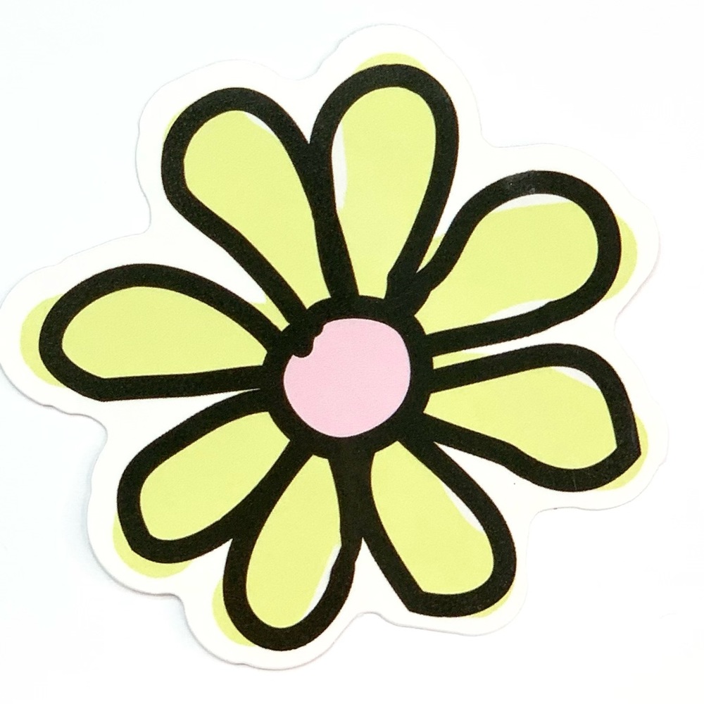Yellow Flower Vinyl Sticker